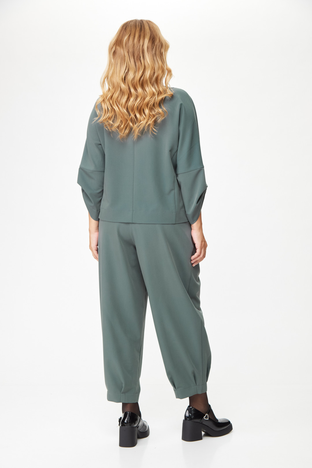 Костюм Мишель Шик 1355 зеленый, графит - фото 4